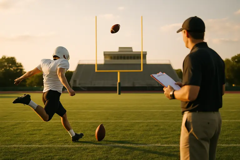 Florida specialists practice kicks and holds during football workouts