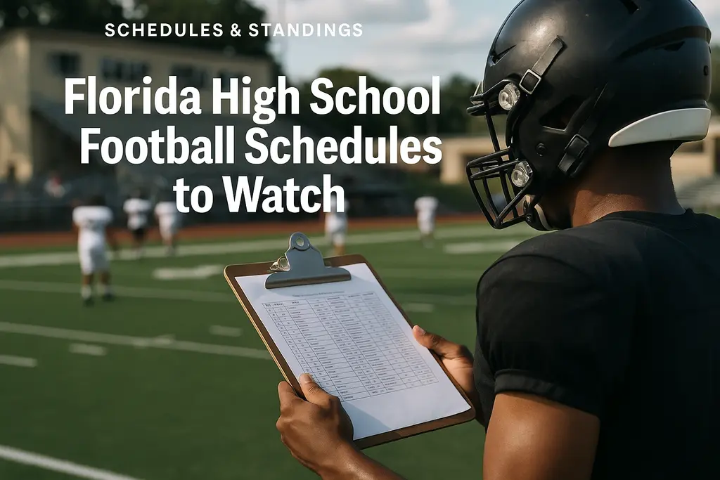 Florida high school football players warm up before an evening game