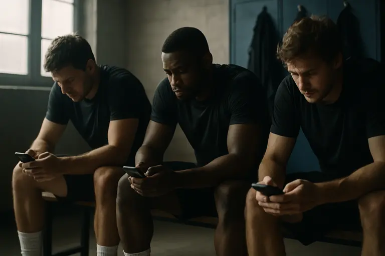 A coach watches offensive players during a practice rep