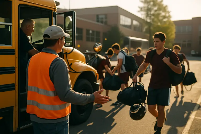 Fans entering a Florida high school football stadium before a playoff game