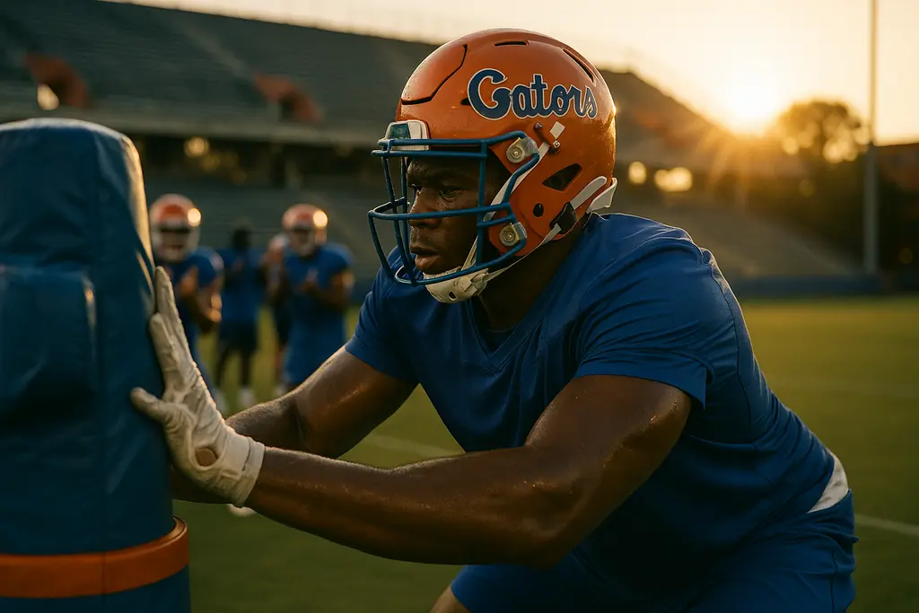 Gators Player Retention discussion during Florida football practice