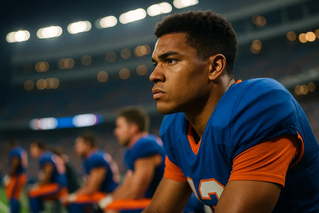 Gators Player Retention scene with Florida players training during offseason drills