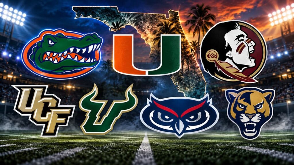 7 college florida teams logo