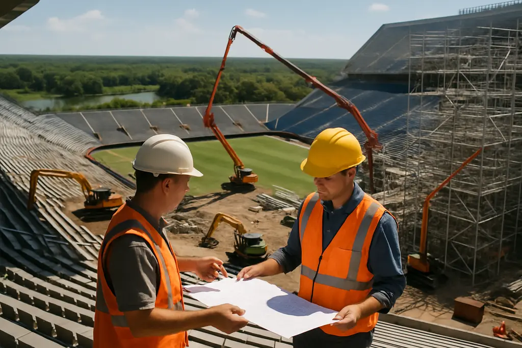 Swamp Renovation view of Ben Hill Griffin Stadium stands during a Florida football game day