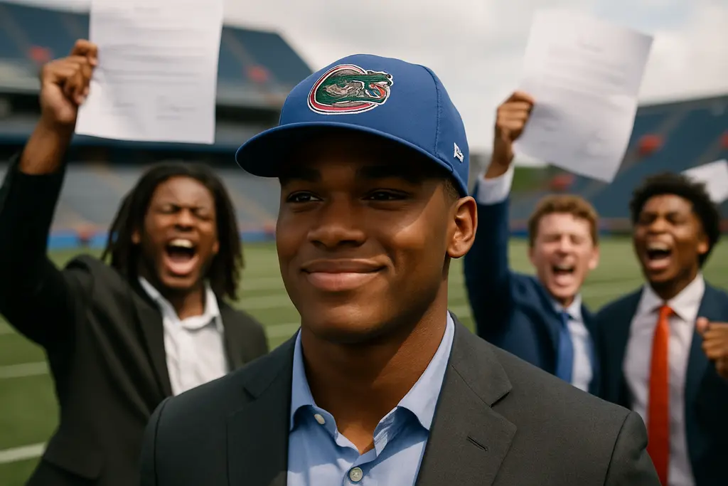 Florida Gators signees from in-state high schools during a practice-style football setting
