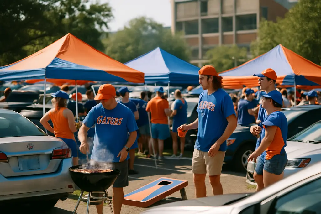 Gators Parking Solutions near Ben Hill Griffin Stadium before a Florida football game