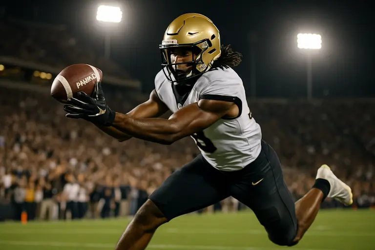 Running back releasing from the backfield into the flat as a pass option